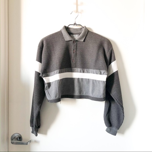 Sweaters - Vintage henley polo long sleeve sweater
